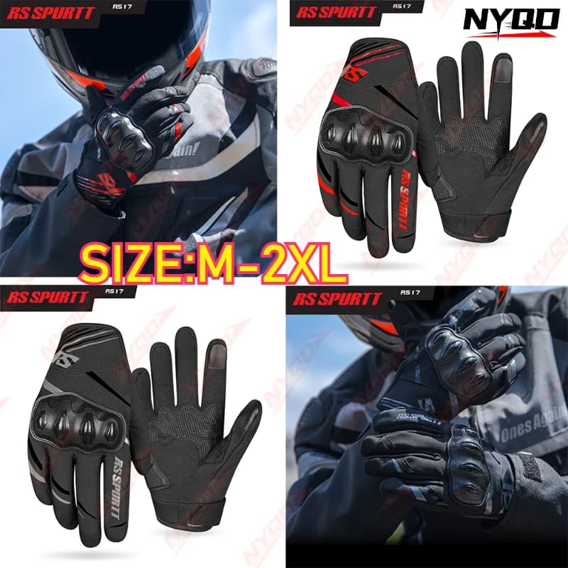 Water Resistant Motorcycle Gloves Daily Commuting Touring Protective Gear for Men Women Breathable Durable All Season