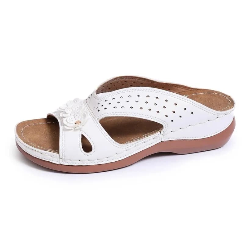 Nuove Ciabatte da Donna Casual con Fiori, Sandali con Zeppa Scavata, Scarpe da Spiaggia, Moda Outdoor, Comode e Antiscivolo, Taglie Grandi fino al 43