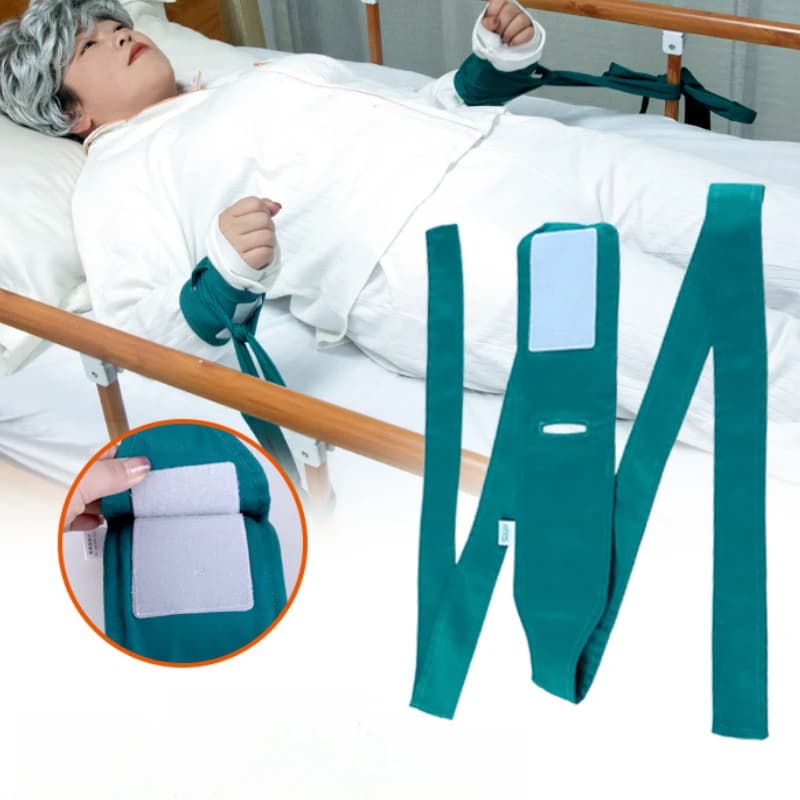 Cinghia di ritenuta per arti anziane costite a letto Prevenzione della demenza Corda fissa per legare Pazienti Cintura di ritenuta per polso a mano e piede
