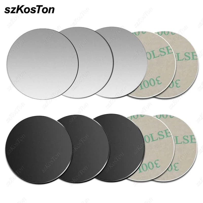 Metal Plate For Car Phone Holder Universal Ultra Thin Adhesive Iron Sheet Disk Sticker Mount Mobile Phone Magnet Stand For IPhon