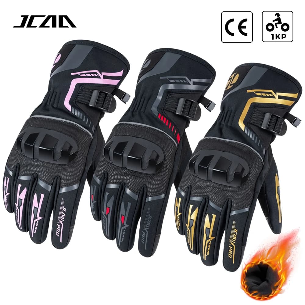 Winter Warm Motorcycle Gloves Men Women Waterproof Motocross Racing Gloves Hard Shell Protection Motorbike Riding Skiing Gloves