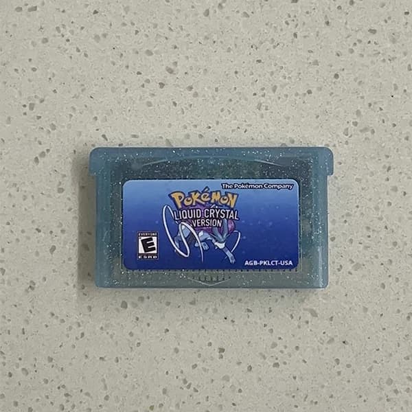 Cartuccia di gioco GBA Scheda console per videogiochi a 32 bit Pokemon Cristallo liquido Shell di alta qualità Versione USA per GBA/NDS