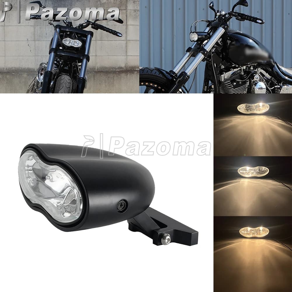 Moto Doppio Faro Vintage Faro Per Honda CB Hornet CBR Rebel Goldwing Africa Twin CRF CL500 Vecchia Scuola Personalizzato 10mm
