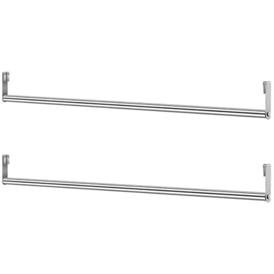 Confezione da 2 Barre Appendiabiti in Filo Metallico, Accessori Industriali per Armadi e Negozi, Aste Appendiabiti per Casa e Negozi al Dettaglio
