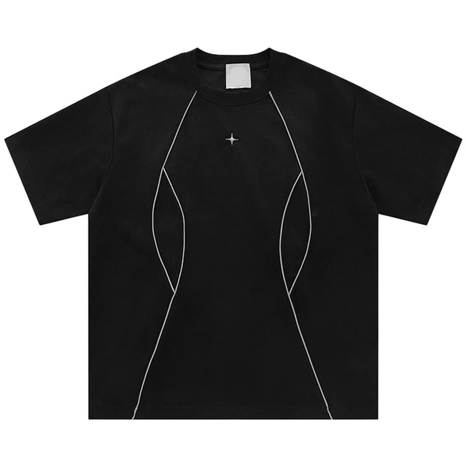 T-Shirt da Uomo con Grafica Stellare, Streetwear Harajuku Hip Hop, Magliette Oversize in Cotone, T-Shirt Casual e Comode