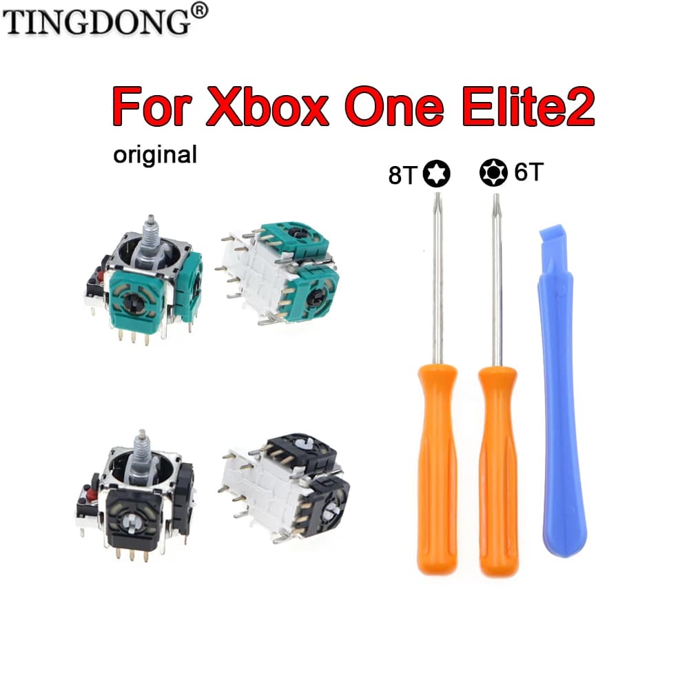 Joystick Analogico 3D di Ricambio per Controller Xbox One Elite 2, Modulo Thumbstick per Riparare il Drift del Joystick con Cacciavite T6 T8