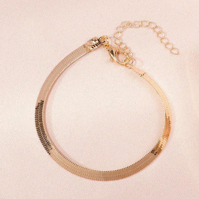 Bracciale classico a catena a serpente da donna, braccialetti a catena color oro di tendenza per donna, gioiello regalo da polso