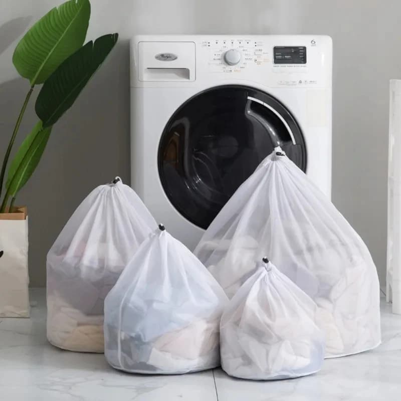 1-3 Pezzi Sacchetto per Lavaggio Grande in Rete, Organizer per Biancheria Intima, Calze, Scarpe e Vestiti, Copertura per Lavatrice