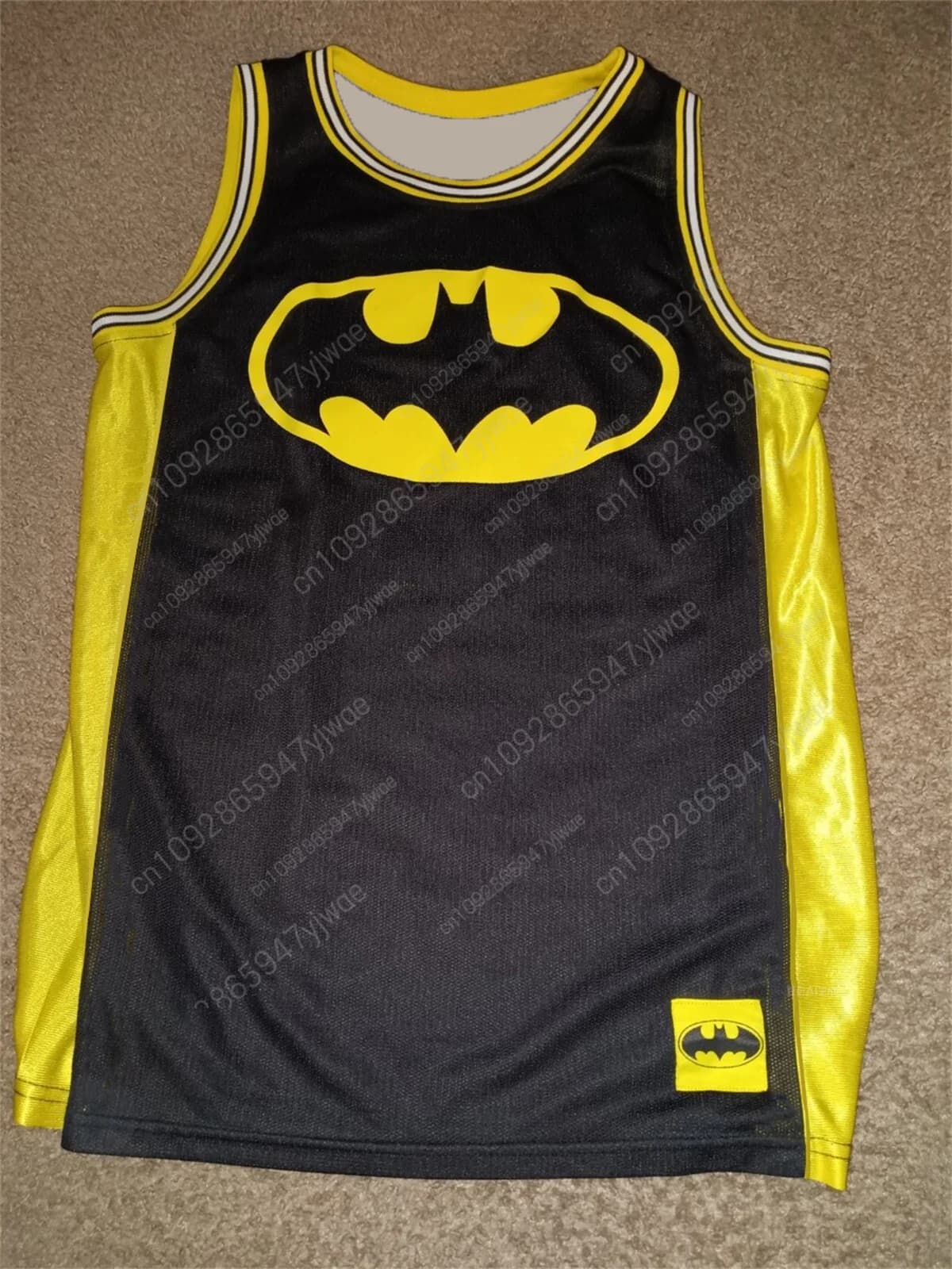 Maglia da basket vintage Batman, canotta sportiva da esterno ad asciugatura rapida, top da allenamento per bambini, gilet estivo per adulti