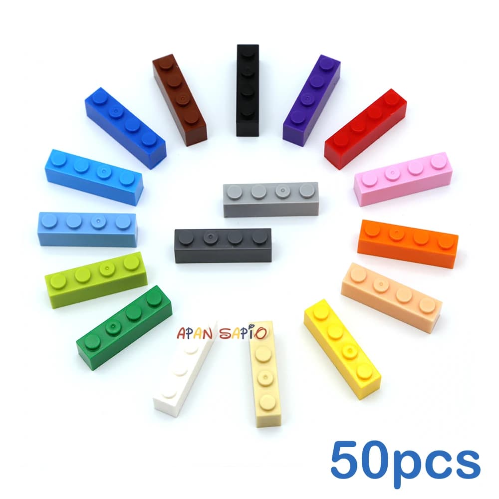 50 PZ FAI DA TE Building Blocks Figure Spesse Mattoni 1x4 Punti Educativi Formato Creativo Compatibile Con Il Marchio di Giocattoli per I Bambini 3010
