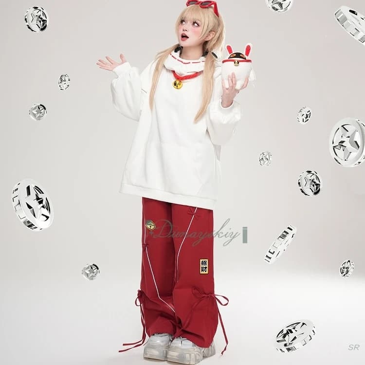 Bangboo Tinney Hoodie Coat Cosplay disfraz Game Zenless Zone Zero Daily Clothes Rabbit-ear Hat Bell Halloween Party Carnival