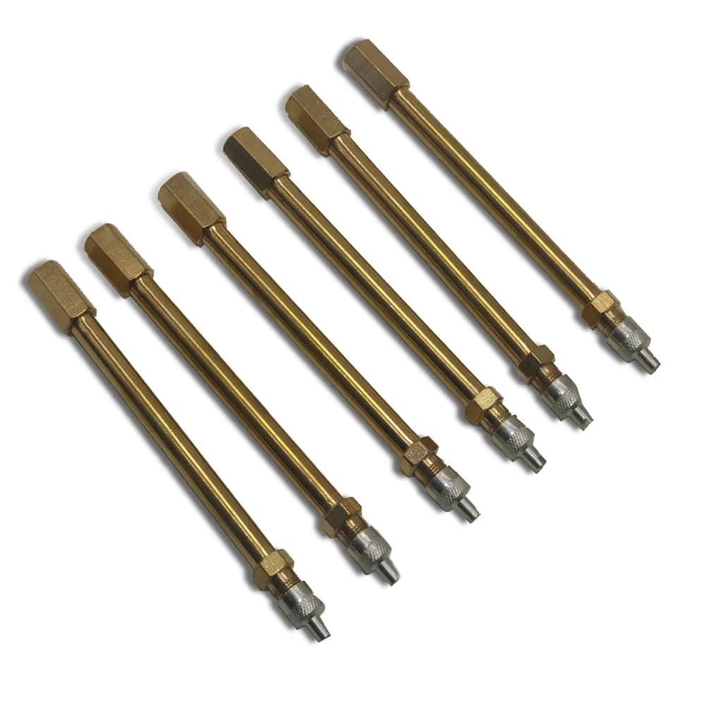 Stelo della valvola del pneumatico estensione della valvola del pneumatico in metallo in ottone foro dritto camion moto auto 12cm estensione dell'ugello gonfiabile asta di rame
