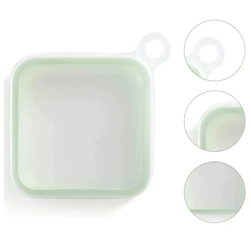 Contenitore per Sandwich, Scatole per Panetteria, Contenitori in Silicone per Pranzo, Scatola Portatile per Pane e Sandwich, Contenitori Sigillabili