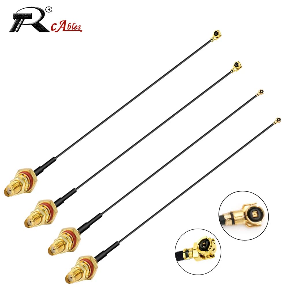 2 Pezzi Adattatore Impermeabile da uFL u.FL MHF Femmina a SMA Femmina, Cavo Coassiale RF Pigtail per Antenna WIFI, Prolunga MHF RG1.13MM RG0.81MM