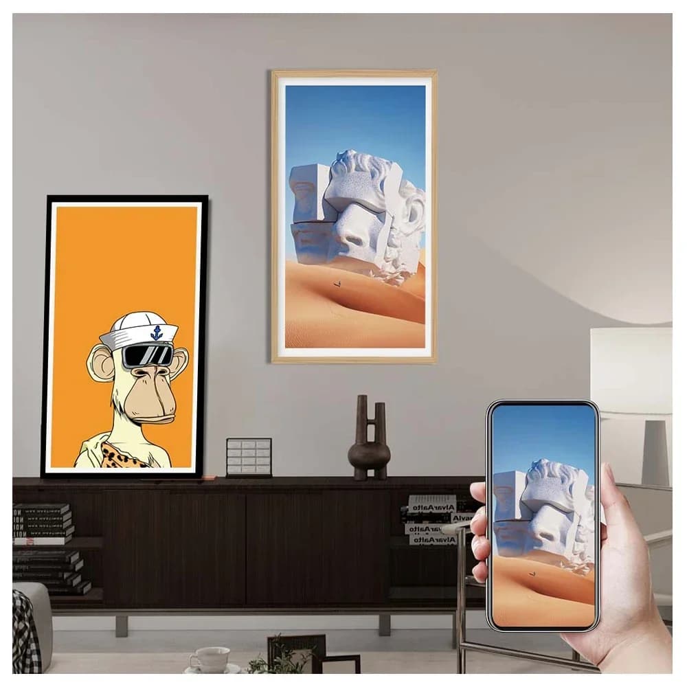 Cornici per foto grandi Smart Wifi Nft Display cornice per foto digitale da 32 pollici per l'arte