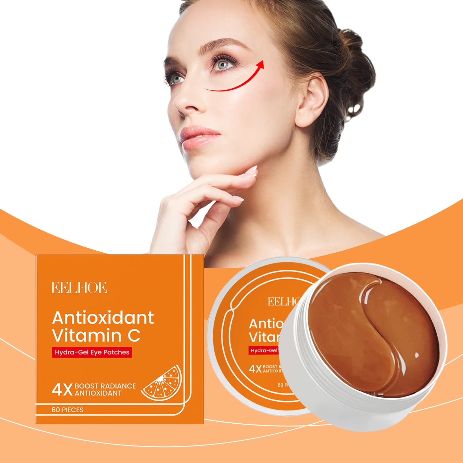 60 Pz Vitamina C Benda Per Gli Occhi Remescar Gonfiore Occhiaie Borse Serraggio Della Pelle Degli Occhi Acido Ialuronico Idratante Maschera Per Gli Occhi Cura