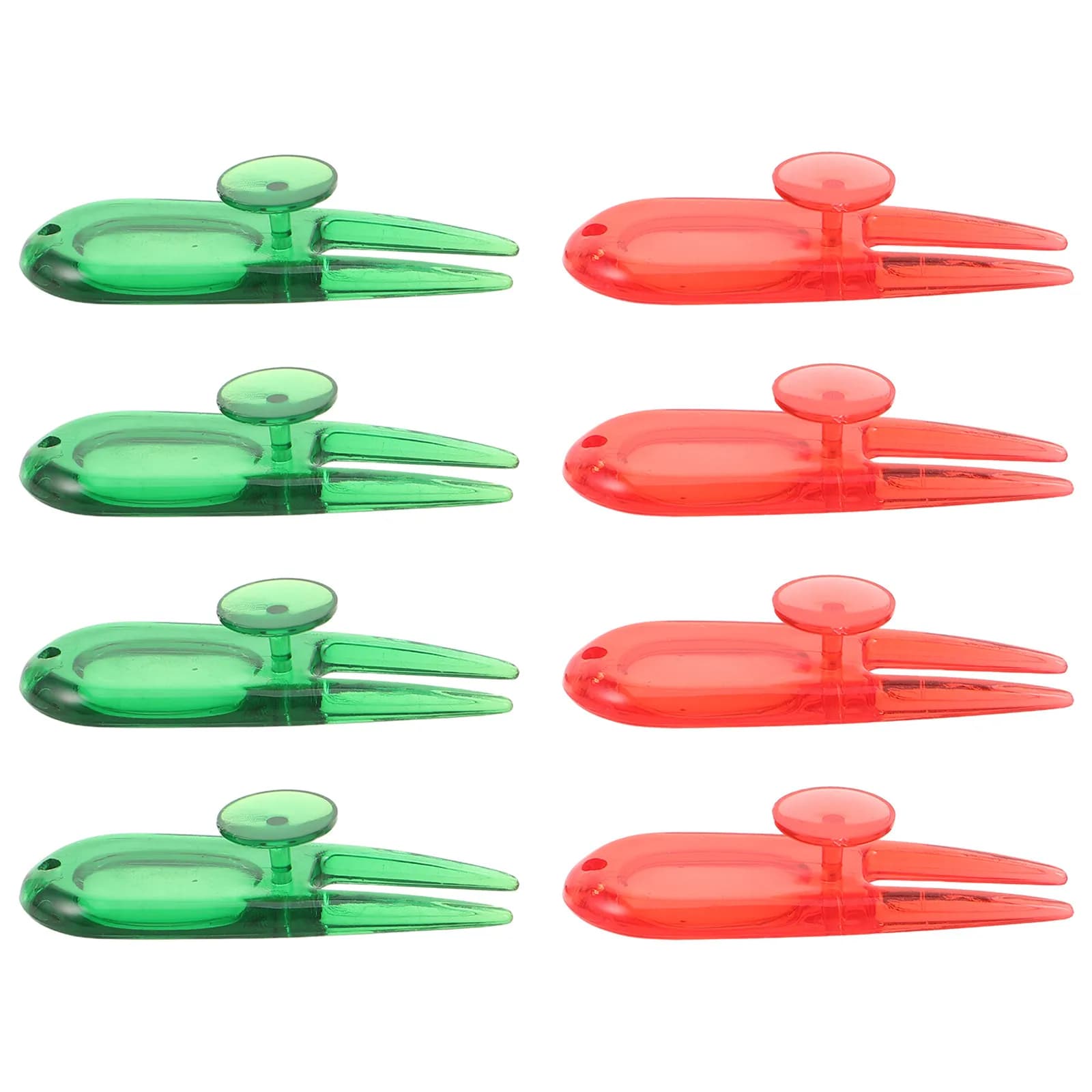 8Pcs Golf Divot Tool Plastic - Compact Turf Repair Fork for Pitch Marks - Portable Accessory Set - Premium Golf