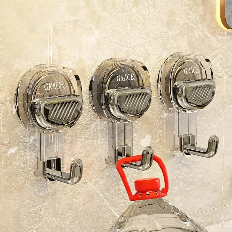 Ganci di aspirazione trasparenti Forte potenza di vuoto Ganci adesivi senza tracce senza perforazione per la parte posteriore della porta della cucina del bagno di casa