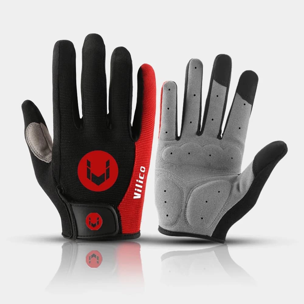 Non-slip Cycling Gloves with Full fingers Men's Pad Bike Gloves Breathable Anti-shock Sports Gloves Men's Hot Bicycle Gloves