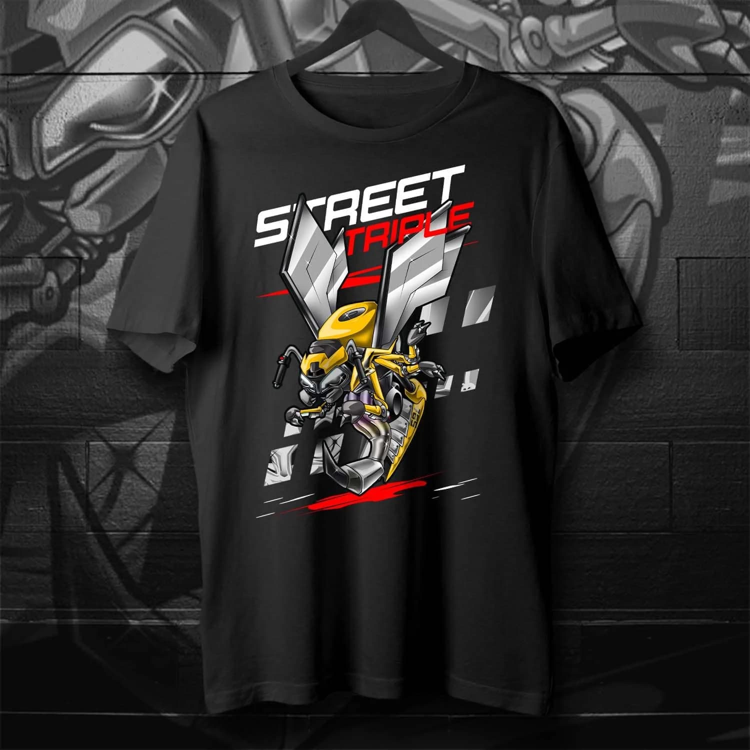 Classic Motorcycle Street Triple 765 R/RS Wasp Inspiration T-shirt 100% cotone O-Collo Estate Manica corta Casual T-shirt da uomo