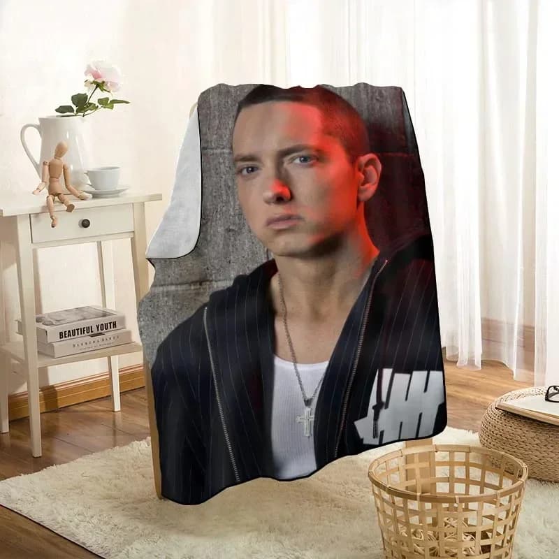 Nuova Collezione di Coperte Eminem Stampate, Morbida Coperta da Divano/Letto/Viaggio per Adulti