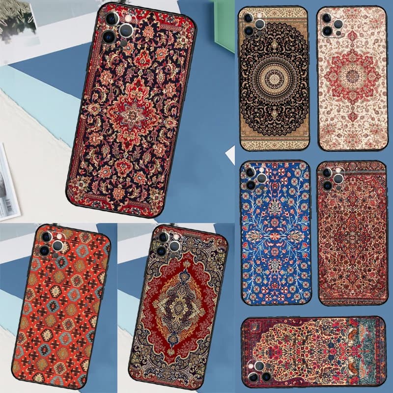 Retro Carpets Ethnic Carpet Turkish Case for Samsung Galaxy A12 A32 A52 A05 A36 A56 A26 A16 A53 A33 A35 A15 A14 A34 A54