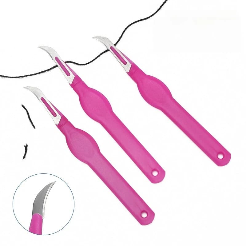 Taglia-fili con custodia protettiva, manico in silicone, strumento per rimuovere fili, per cucito e ricamo fai da te