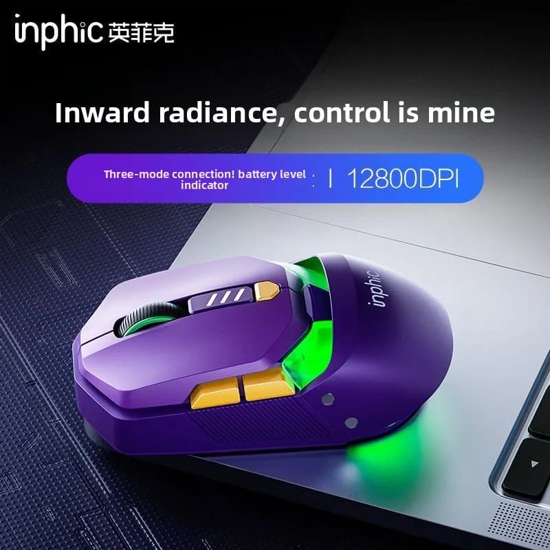 [INFEC] Mouse Wireless Yuanchuang Star Tunnel, Bluetooth, Cabled, Three Modes, for Games, Macro, E-sport, Special for Notebooks and Desktops