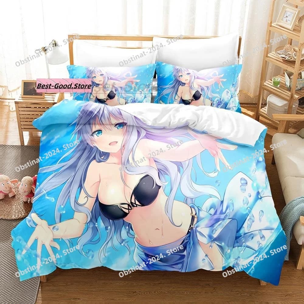 Bikini Anime Beauty Set biancheria da letto Singolo Twin Full Queen King Size Set letto Aldult Kid Camera da letto Set copripiumino Europa e America