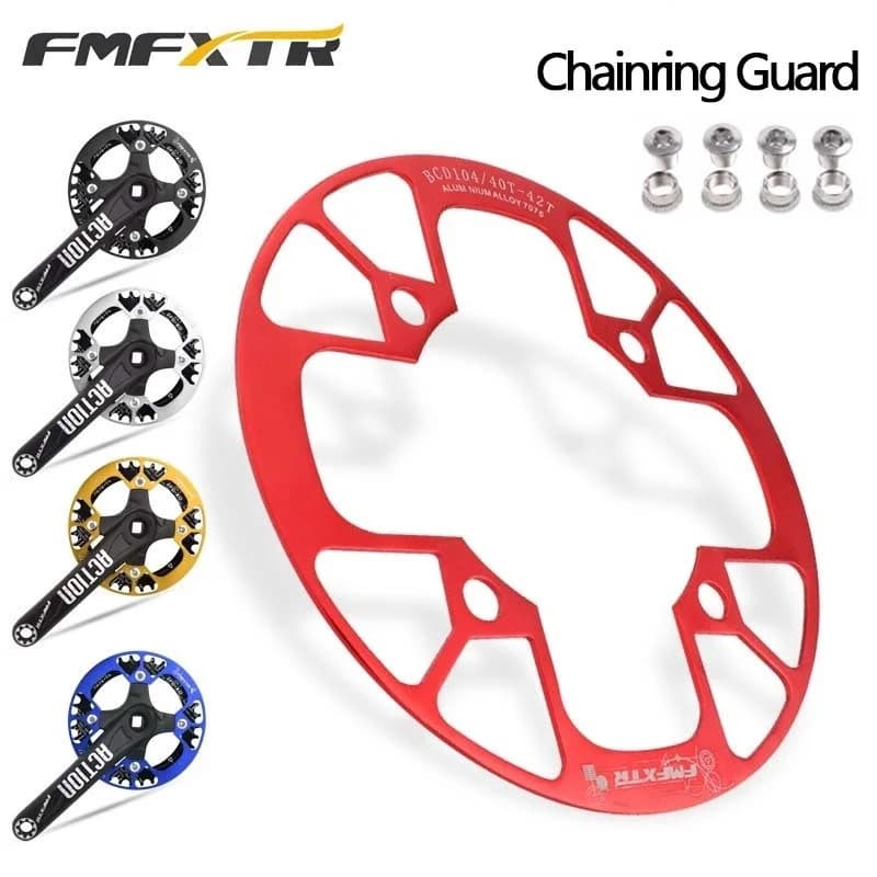 Protezione ruota dentata bici 104BCD MTB Copertura di protezione corona 32/34/36/38T/38/40/42T Protezione guarnitura bicicletta Accessori pedivella
