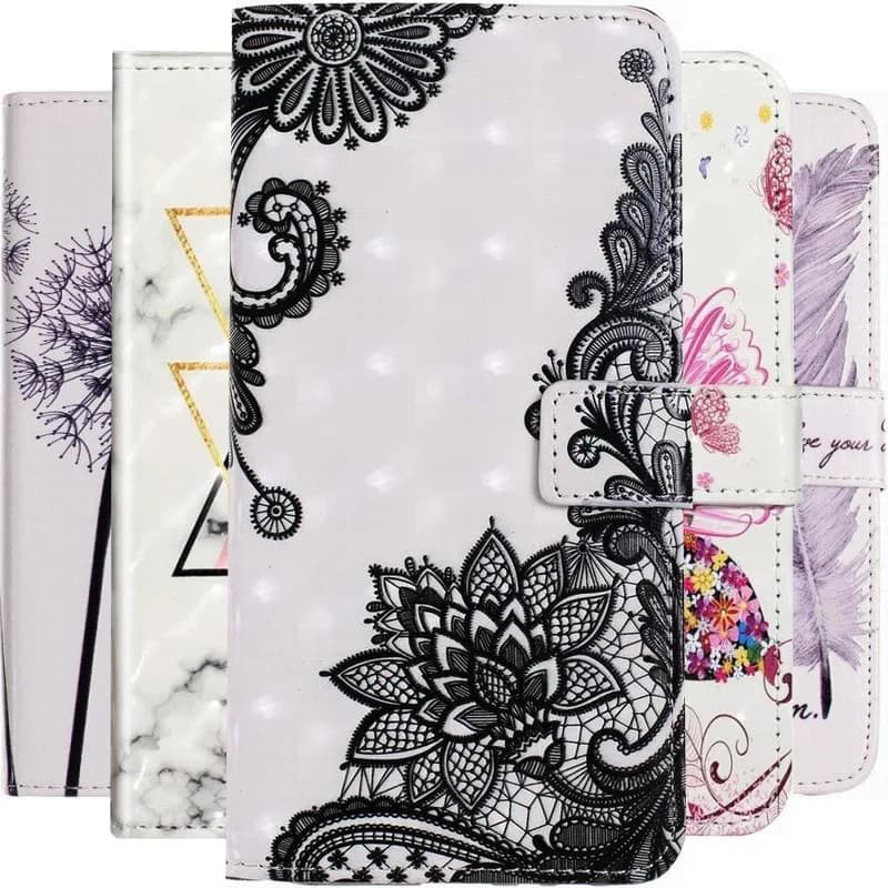 Nice phone case with floral pattern for baby girl, for Blackview A53 A85 Pro, with card slot and support function.