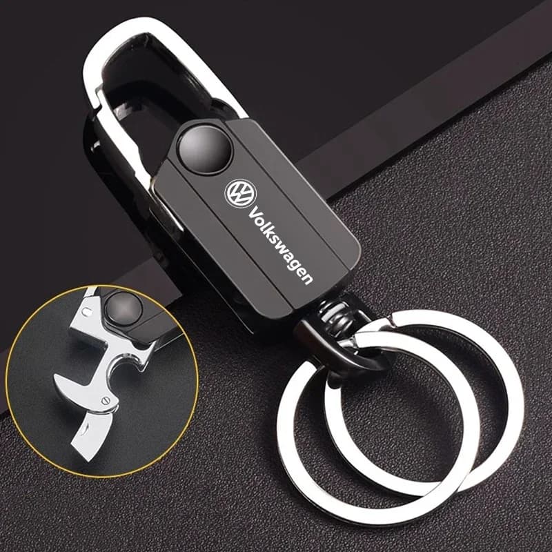 Portachiavi con logo per auto, spinner multifunzione, accessori per Volkswagen VW Scirocco Golf T-Cross Passat Polo Arteon