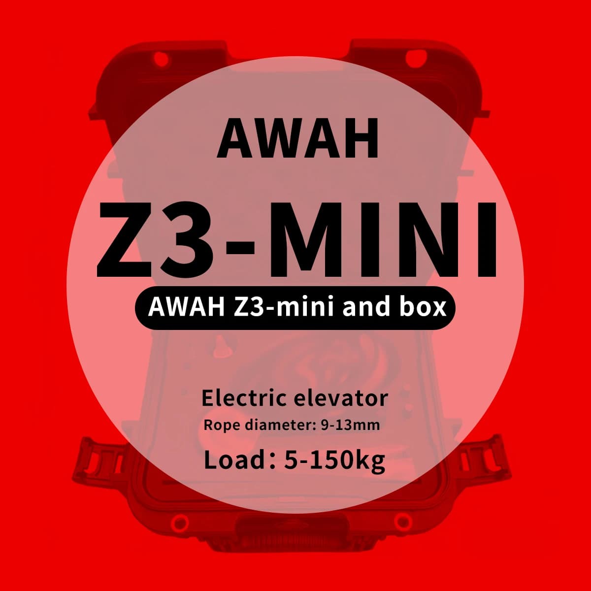 AWAH Z3 mini Blue Electric Slow Descent Rope Climber Descender for Air Conditioner Installation & Aerial Work, Load 5-150kg