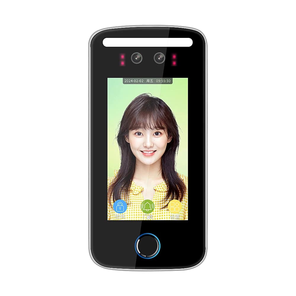 Tuya Smart Face Recognition WIFI TCP USB Macchina per la presenza di tempo Touch screen da 5 pollici Maschera Livenzess App per il riconoscimento facciale Sblocco