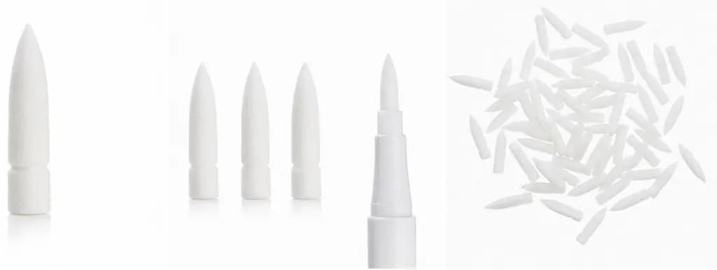 70Pcs Acrylic Paint Marker Brush Tips Replacement Nibs for Refillable Art Pens Marker Pen Repair Parts for Drawing Writing