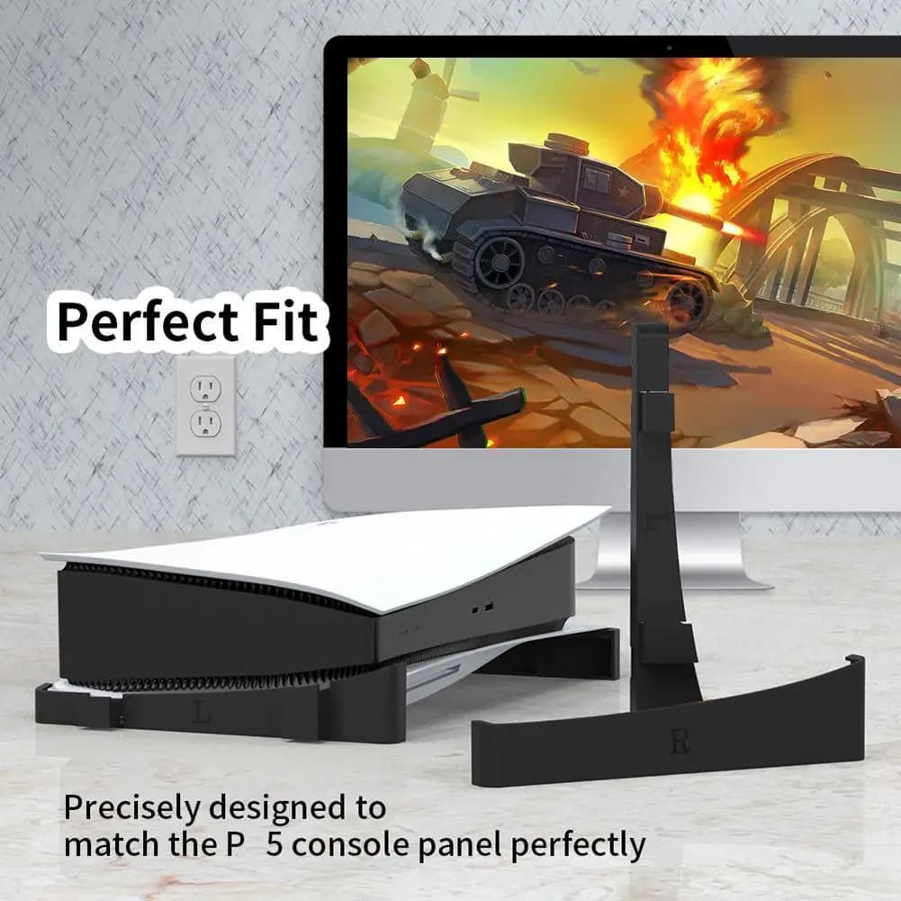 Set di 2 Supporti Orizzontali per Esposizione e Conservazione di Dischi di Gioco per PS 5 Versione Digitale/Ottica