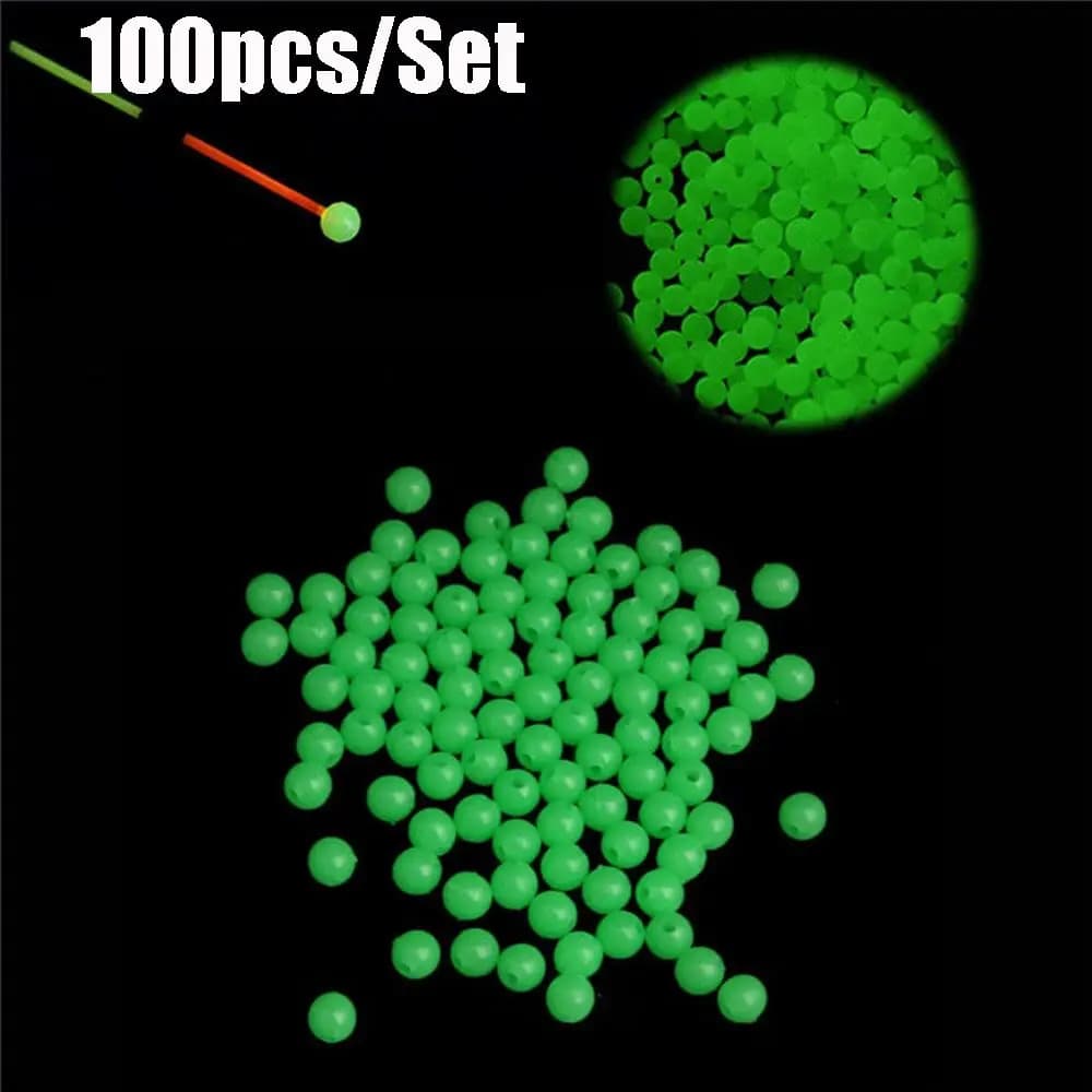 100 pcs/floating fishing bags beads 4/5/6/8mm accessories for round fishing beads bright light balls for night fishing