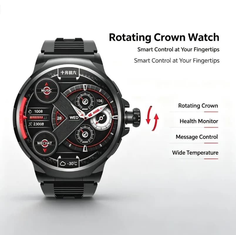 Independent SIM Cellular Smart Watch Curved Eye-Care HD Screen Large Storage Sports Fitness Wrist Watch For Men Women