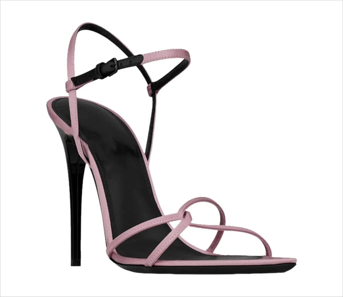 Sandali con tacco di lusso con cinturino rosa Sandali con tacco aperto Scarpe con cinturino con fibbia Sandali poco profondi solidi Estate Colore nero verde Tacones