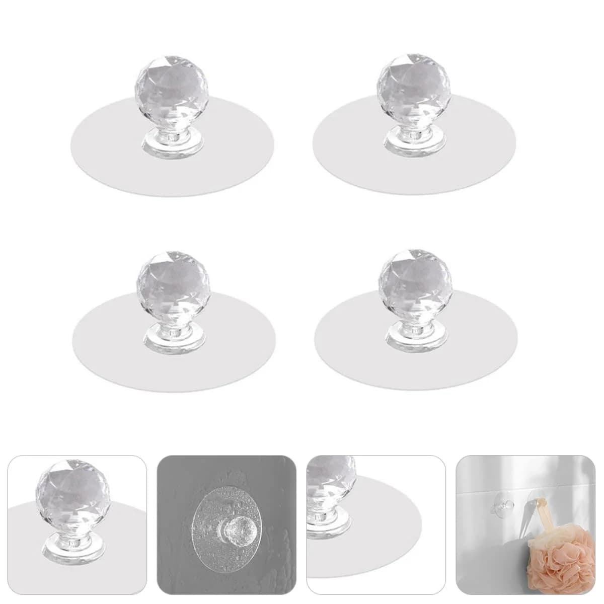 10pcs Cabinet Drawer Knobs Diamond Crystal Shaped Pull Handle for Wardrobe Kitchen Cupboard Bathroom Furniture Door Window