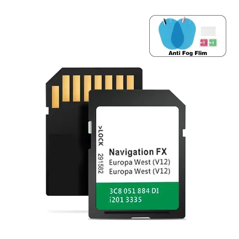 Scheda di Memoria per Navigazione FX V12, Sistemi di Navigazione Europa Ovest Originali per VW, Scheda SD con Mappe