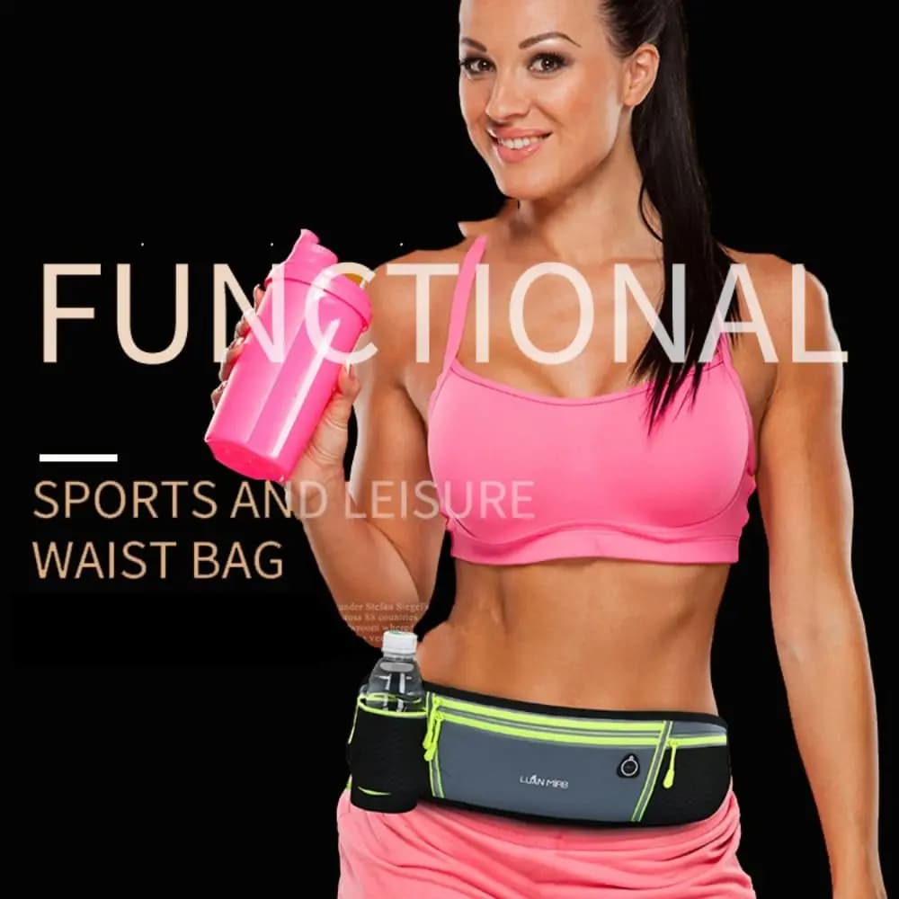 With Bottle Bag Running Waist Bags Hydration Belt Bottle Waterproof Marathon Running Bag Phone Case Belt Bag Sports Phone Bag