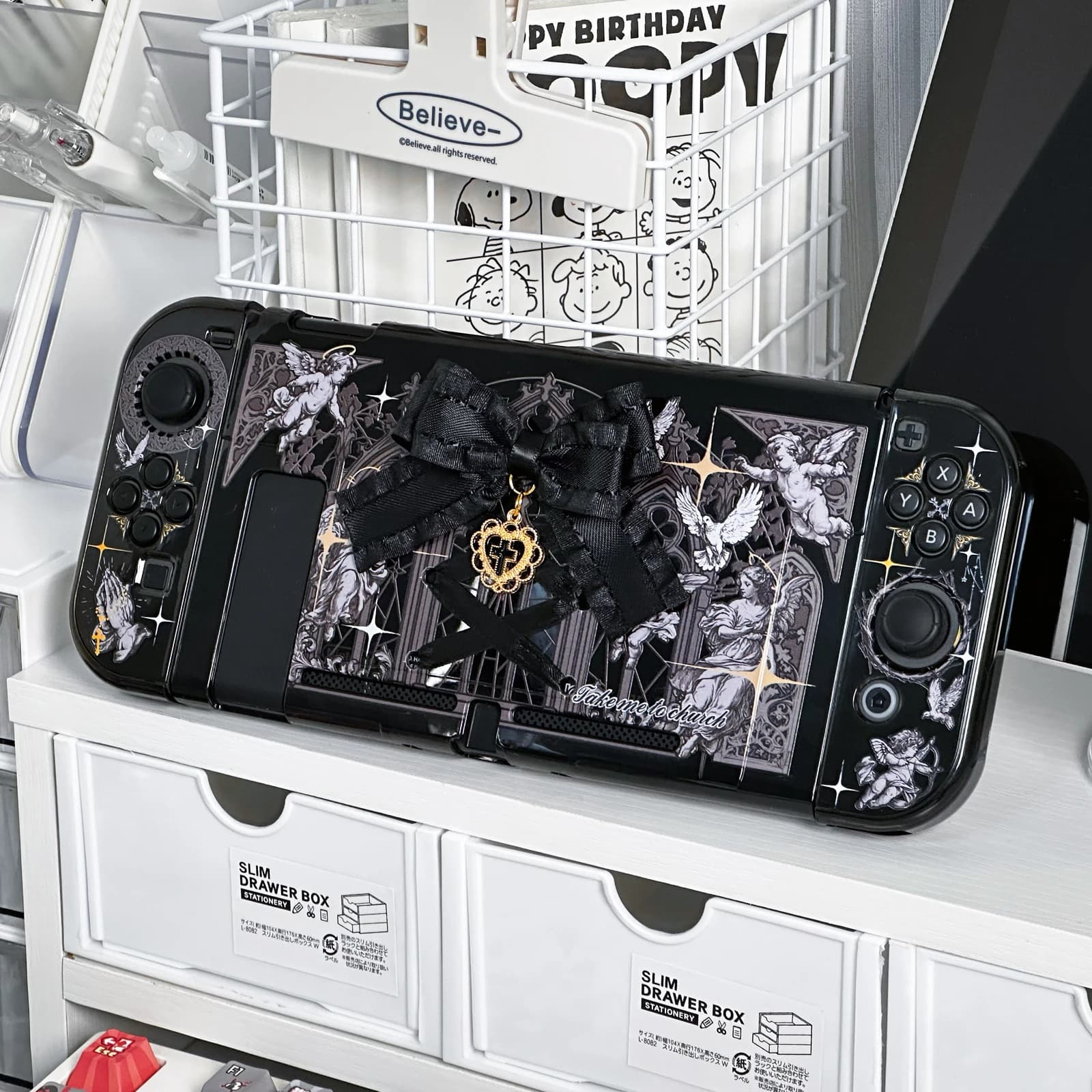 Custodia OLED per interruttore gotico - Design originale per Nintendo Switch Guscio protettivo OLED/Lite Accessori di gioco estetici unici