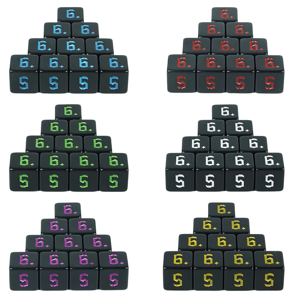 Set di dadi poliedrici D6 10 pezzi TRPG glitter/opaco dadi a 6 facce per RPG D&D accessori tavolo gioco di ruolo dadi