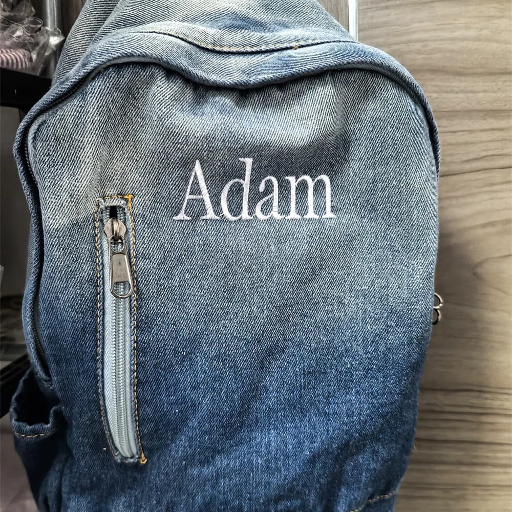 New Custom Name Children's Bag Girls' Boys' Denim Kindergarten Backpack Personalized School Outdoor Travelling Snack Backpacks