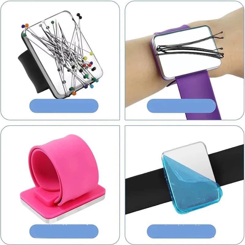 Porta-Pinze Magnetico in Silicone, Portatile, per Cucito, Strumento Essenziale per Sarti e Appassionati di Fai-da-Te