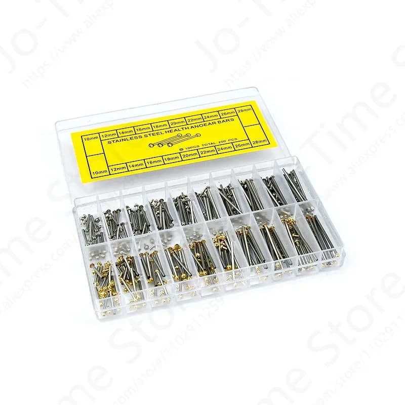 Stainless Steel Watch Strap Screw Bar Lug Spring Bar Tube Rod 10mm-28mm for Watch Band Repair Tool