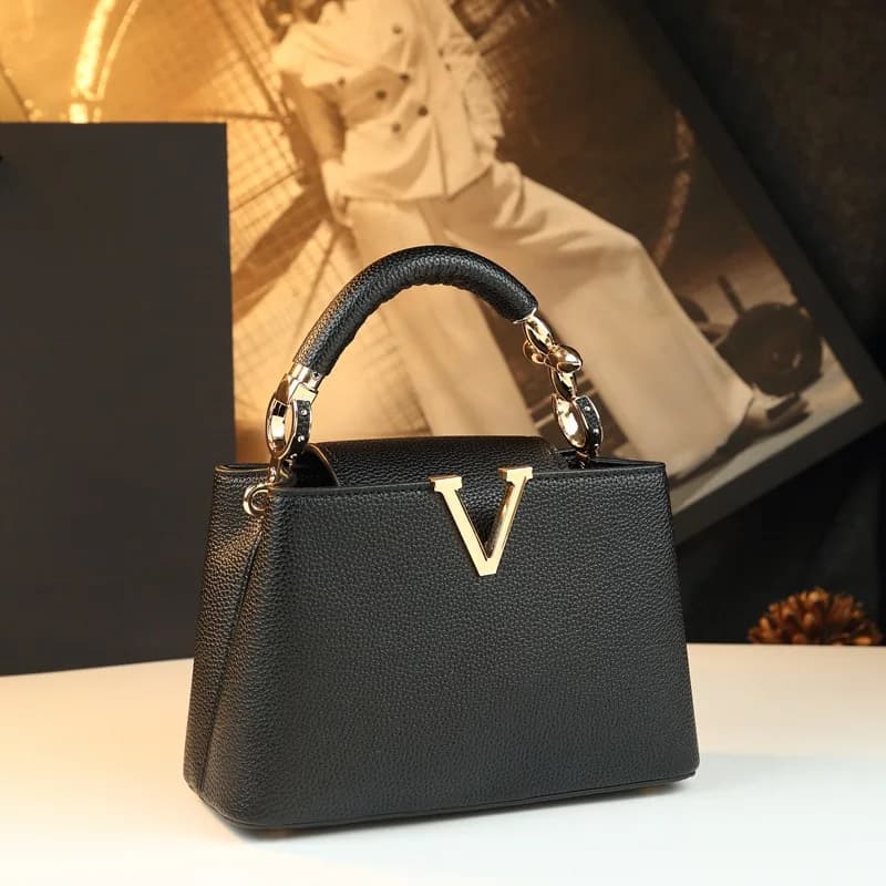 Borsa a mano elegante da donna 2026, borsa a tracolla di lusso leggero, borsetta con manico superiore per il pendolarismo quotidiano