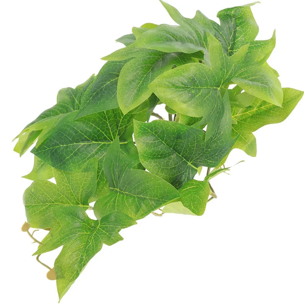 Artificial Realistic Plant to Hang for Reptiles, Jungle Decoration for Lands and Vasques, to Relieve Stress and Create Natural Hide