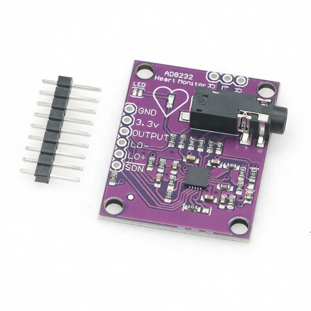 ECG Monitoring Sensor Module AD8232 Pulse Heart Activity Detection Component Electronic Signal Processing Circuit For Arduino